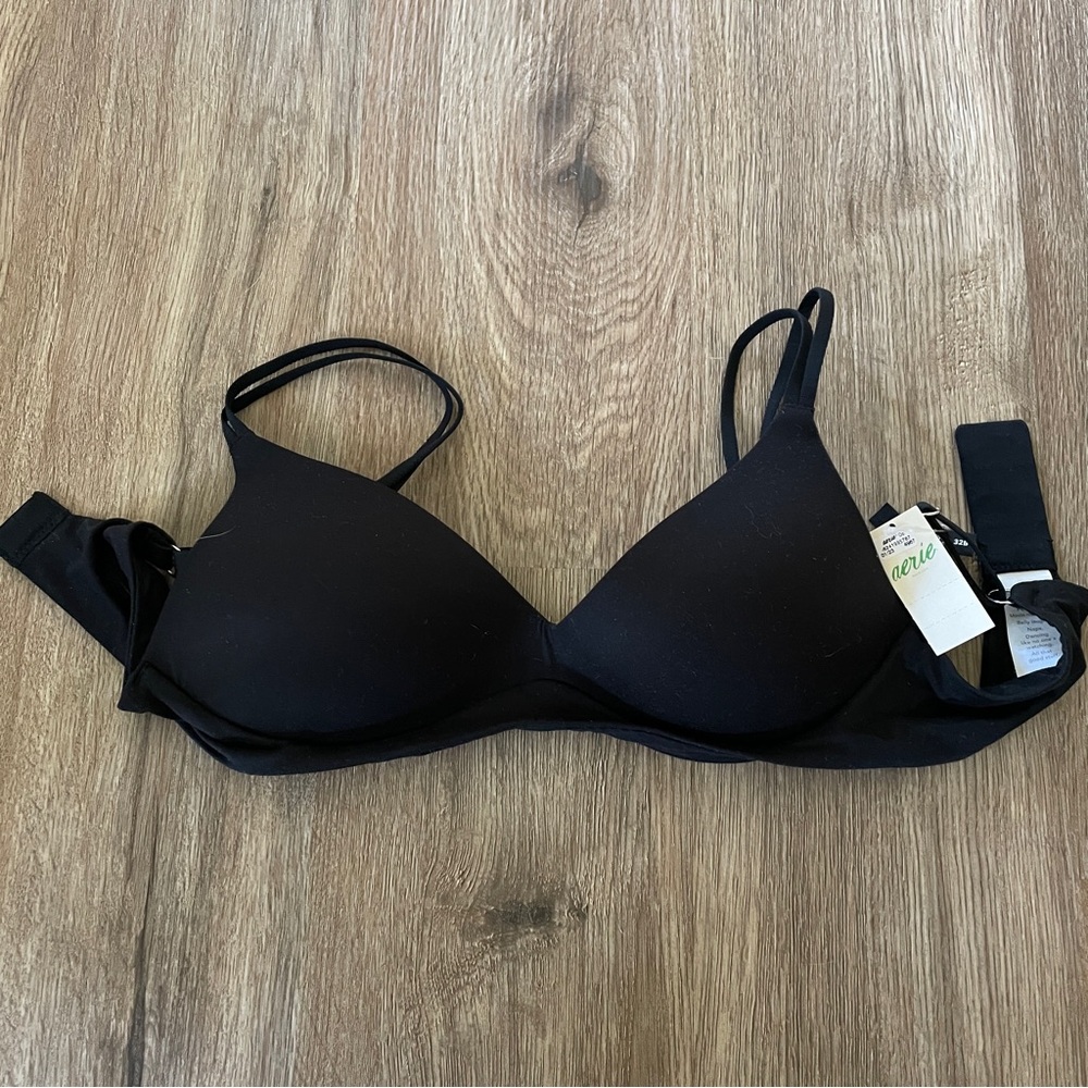 Aerie Sunnie Wireless Push Up Bra NWT Black